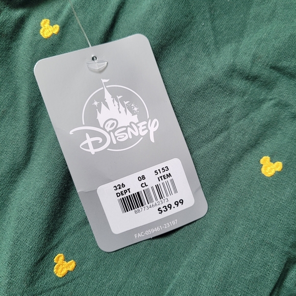 Embroidered Mickey Mouse Icon Holiday Long Sleeve Button Front Shirt for Boys 4 - Picture 9 of 13